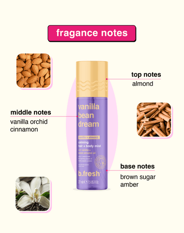 vanilla bean dream comforting hair + body mist