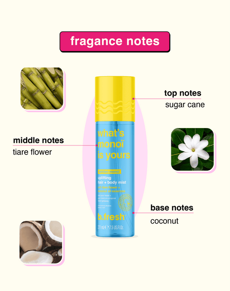 what's monoi is yours uplifting hair + body mist
