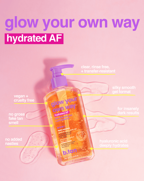 glow your own way hydrated AF face + body gel