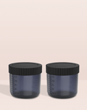 Excess 2 Tan.Cup 2 Pack inc Lids - Black Transparent