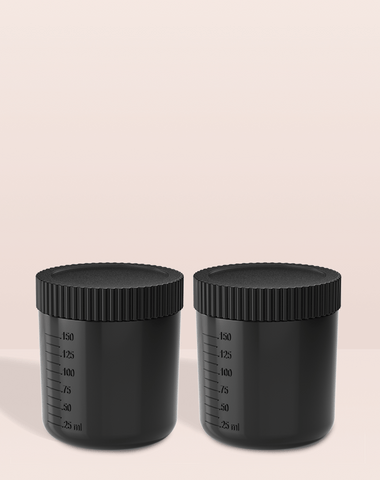 Excess 3 Tan.Cup 2 Pack inc Lids - Black Transparent